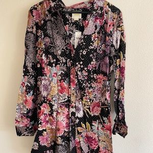 Anthropologie Floral Tunic